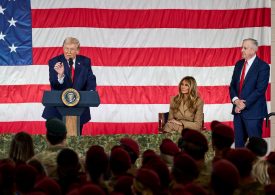 Trump Is Frequently Giving Campaign-Style Speeches To Troops In His Second Term