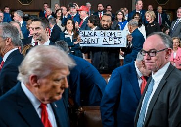 Rep. Al Green Removed From Trump’s State of the Union After Protesting With ‘Black People Aren’t Apes’ Sign