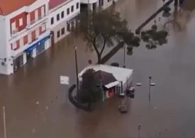 Shocking videos show Brit holiday hotspot SWAMPED by floods after horror 125mph Storm Kristin left six dead