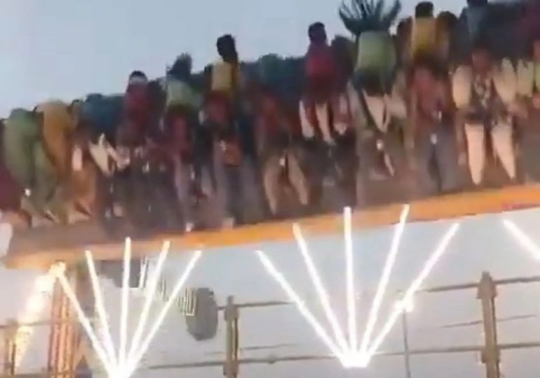 Horror moment fairground carousel suddenly COLLAPSES during ride killing one and injuring at least 13